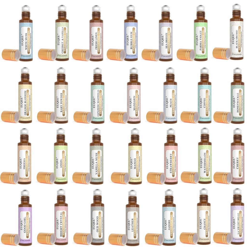 EUQEE 10ml Fragrance Oil Roll-On Long Lasting Scent La Vie Est Belle CHANCE Jadore Cotton Strawberry Mango for Men and Women - JromoCompany