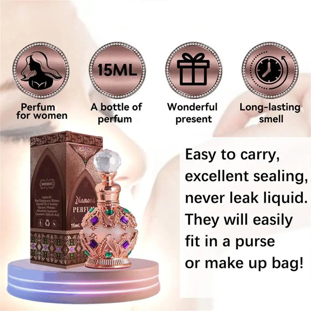 Exotic Arabian Perfume For Women, Enchanting Floral Bouquet With Rose, Jasmine&Vanilla Long-Lasting Pheromone-Infused Fragrance - JromoCompany