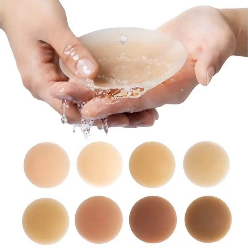 Fashion Silicone Nipple Cover Lift Up Bra Sticker Adhesive Invisible Bras Chest Patch for Women Reusable Chest Breast Petals Pad - JromoCompany