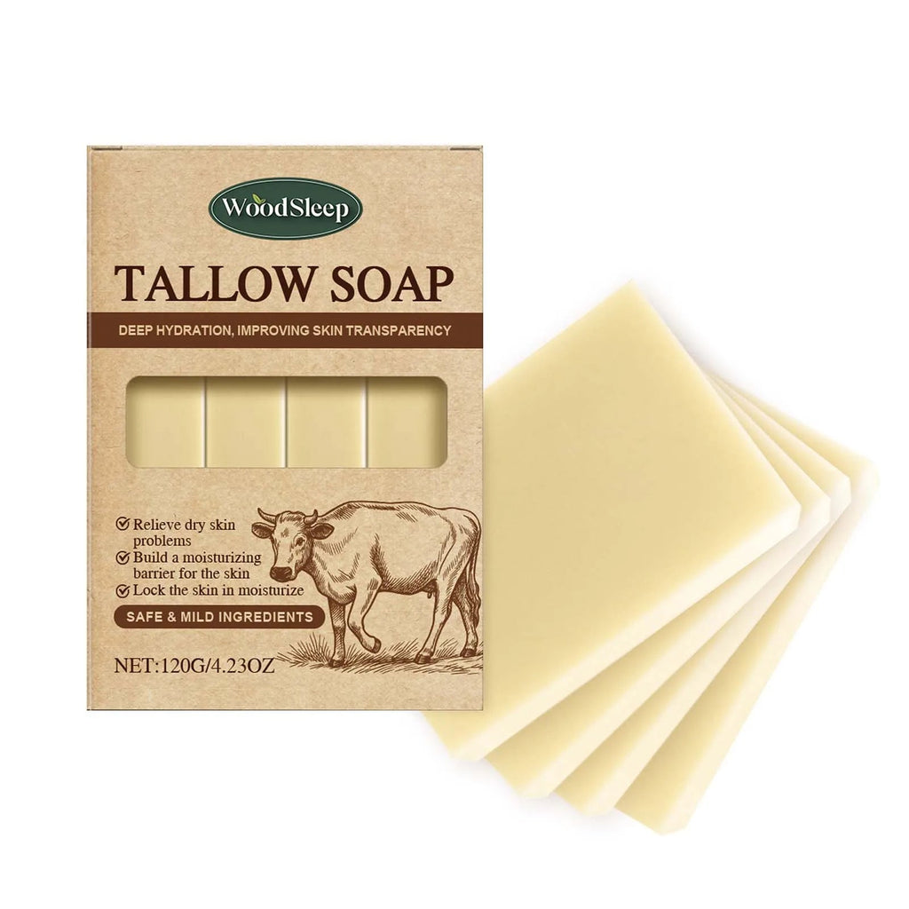 Grass-Fed Beef Tallow Soap Gently Clean For Skincare Suitable For Face & Body Wash Refreshing Rich In Lather Soap Bar Moisturize - JromoCompany