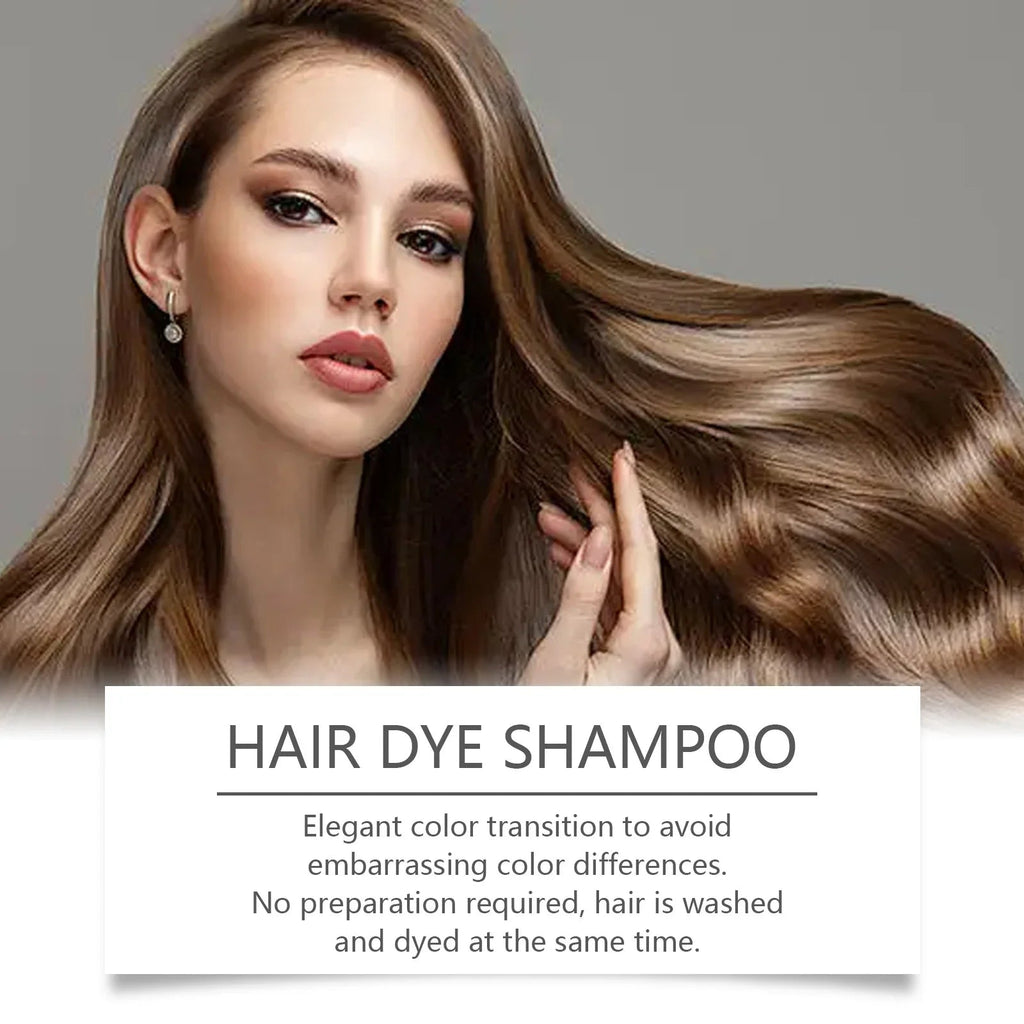Hair Dye Shampoo Diy Natural Black Color Repair Gray White Hair Non Irritating Hair Coloring Shampoo - JromoCompany