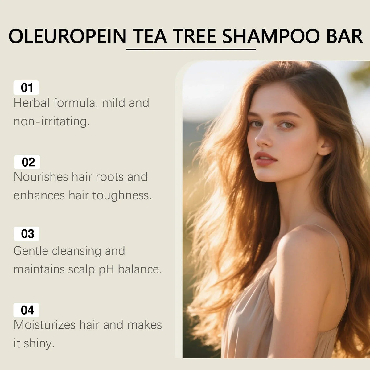 Herbal Dandruff Removal Shampoo Bar Mild Tea Tree Oil Essence Oil Control Scalp Cleansing Hair Care Soap Hair Damaged Repairing - JromoCompany