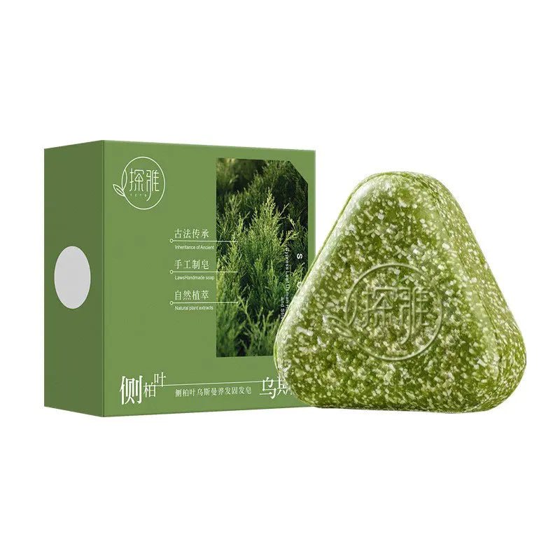 Herbal Shampoo Soap Bar With Usman Grass Handmade Natural Hair Nourishing Soap Oil Control Refreshing Fluffy Soothing Hair Care - JromoCompany