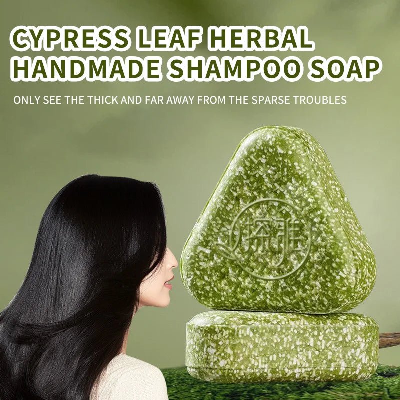 Herbal Shampoo Soap Bar With Usman Grass Handmade Natural Hair Nourishing Soap Oil Control Refreshing Fluffy Soothing Hair Care - JromoCompany