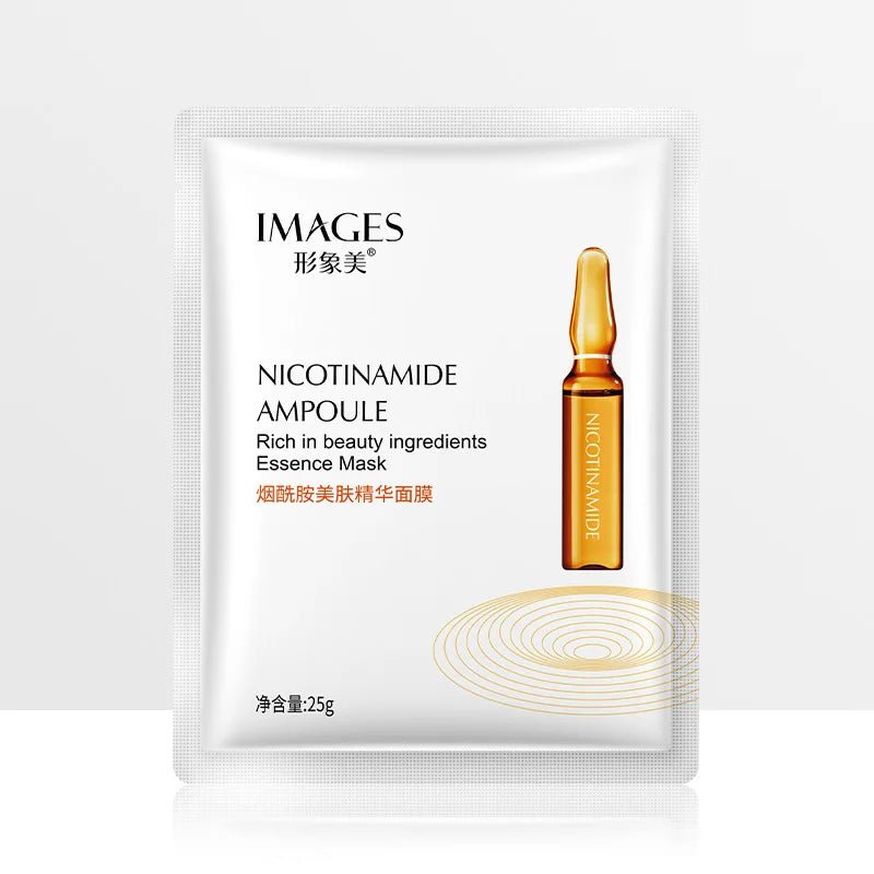 IMAGES 10pcs Hyaluronic Acid Niacinamide Facial Mask Moisturizing Shrinking Pores Face Sheet Mask Anti Wrinkle Beauty Skin Care - JromoCompany