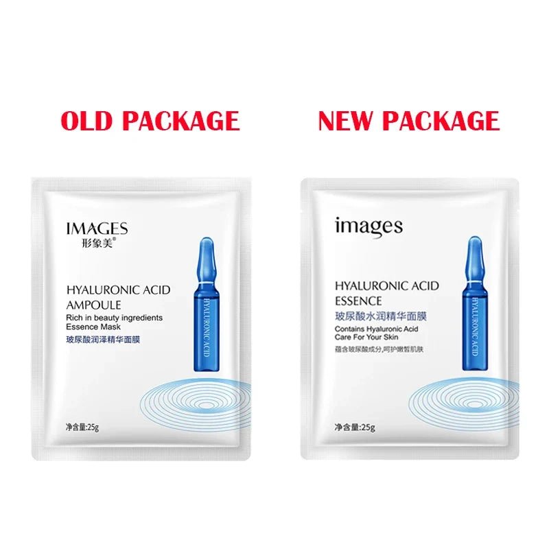 IMAGES 10pcs Hyaluronic Acid Niacinamide Facial Mask Moisturizing Shrinking Pores Face Sheet Mask Anti Wrinkle Beauty Skin Care - JromoCompany