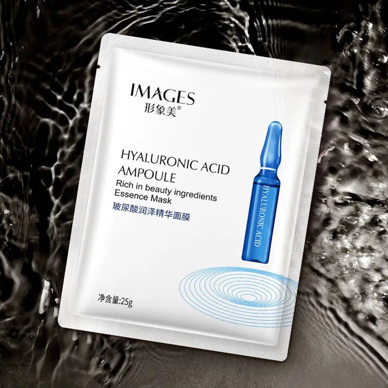 IMAGES 10pcs Hyaluronic Acid Niacinamide Facial Mask Moisturizing Shrinking Pores Face Sheet Mask Anti Wrinkle Beauty Skin Care - JromoCompany