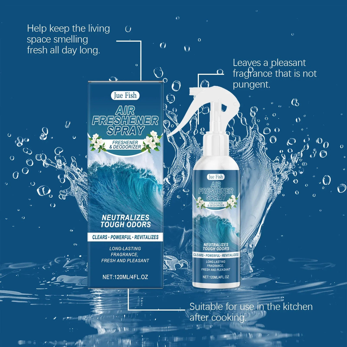 Indoor Air Freshener Spray Jasmine Scent With Long Lasting Fragrance Living Room Bedroom Bathroom Indoor Household Spray - JromoCompany
