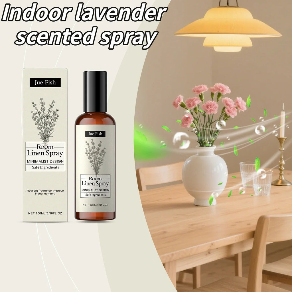 Indoor Lavender Fragrance Spray - Long-Lasting Freshness Improves Indoor Air Quality Household Deodorant And Air Freshener 100ml - JromoCompany
