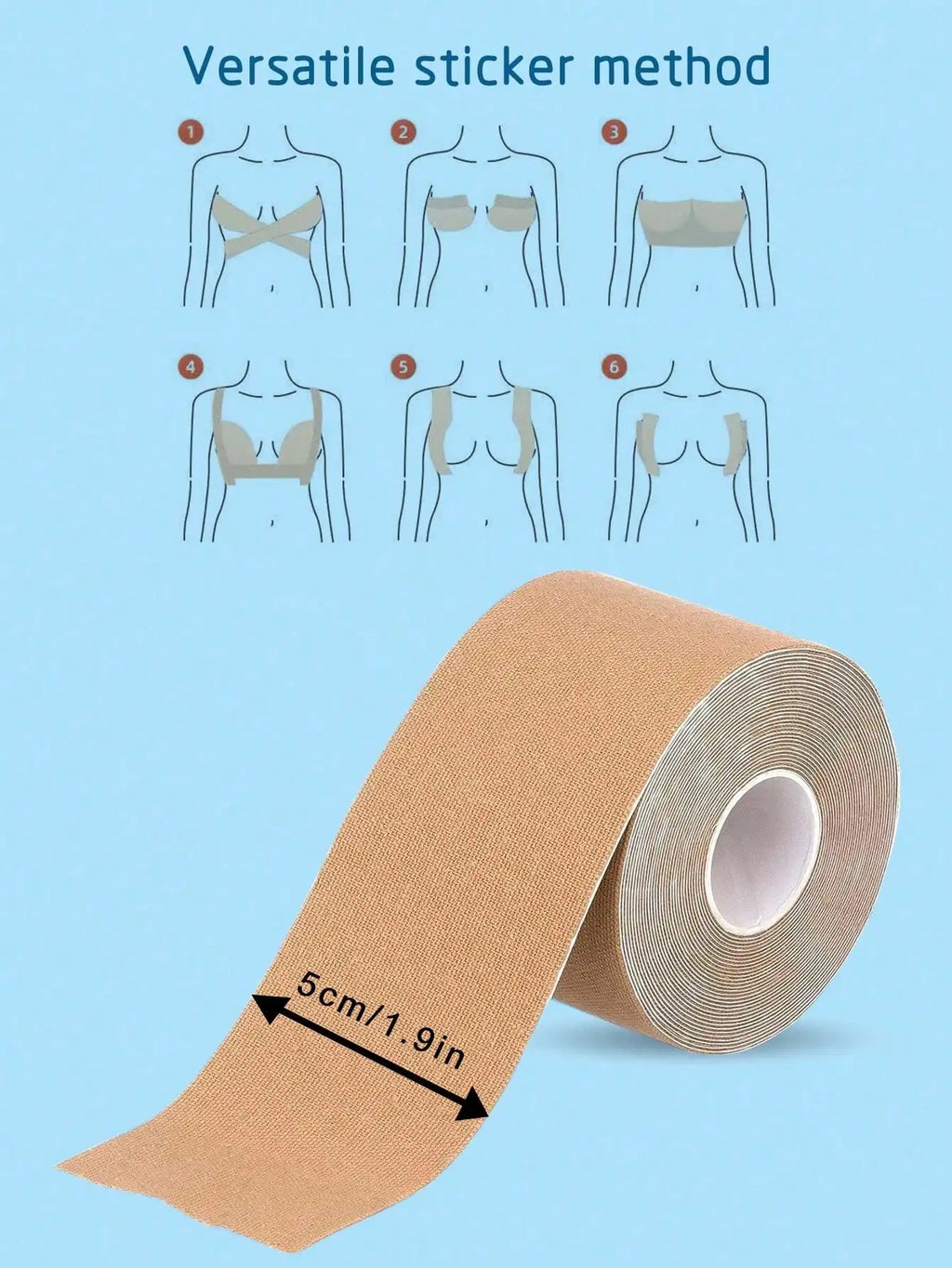 Invisible Chest Lifting Patch - Soft Lightweight Tape, 3 Sizes - JromoCompany