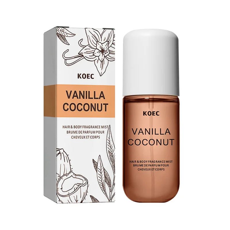 KOEC Vanilla & Coconut Fragrance Mist Perfume Refreshing Moisturizing Triple Notes Plant Fragrances Propylene Glycol - JromoCompany