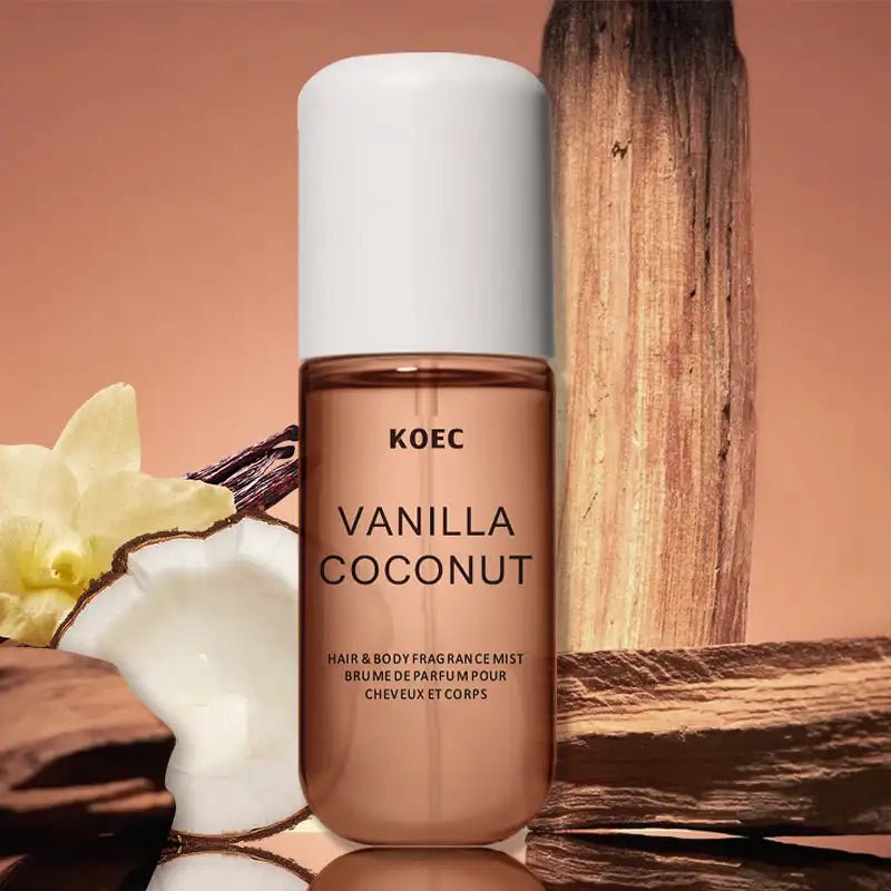 KOEC Vanilla & Coconut Fragrance Mist Perfume Refreshing Moisturizing Triple Notes Plant Fragrances Propylene Glycol - JromoCompany