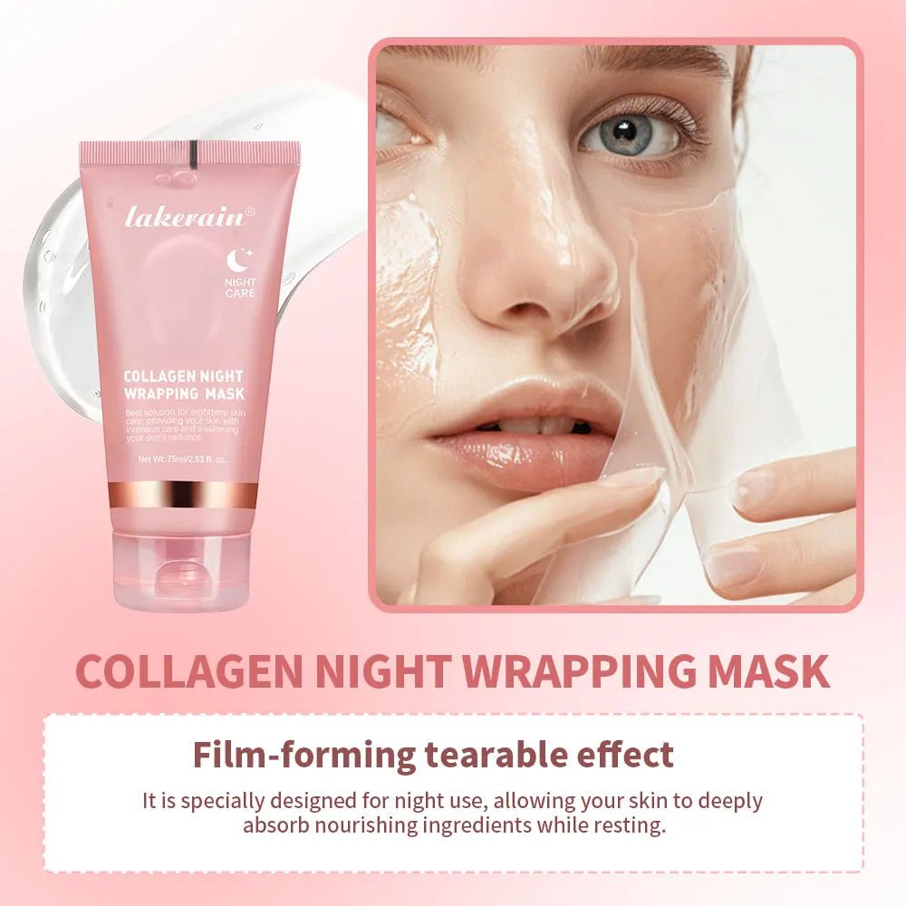 Korean Deep Collagen Mask Peel Off Mask Face Anti Wrinkle Lifting Skin Care Masks Bio Pack Night Wrapping Woman Overnight Skin - JromoCompany