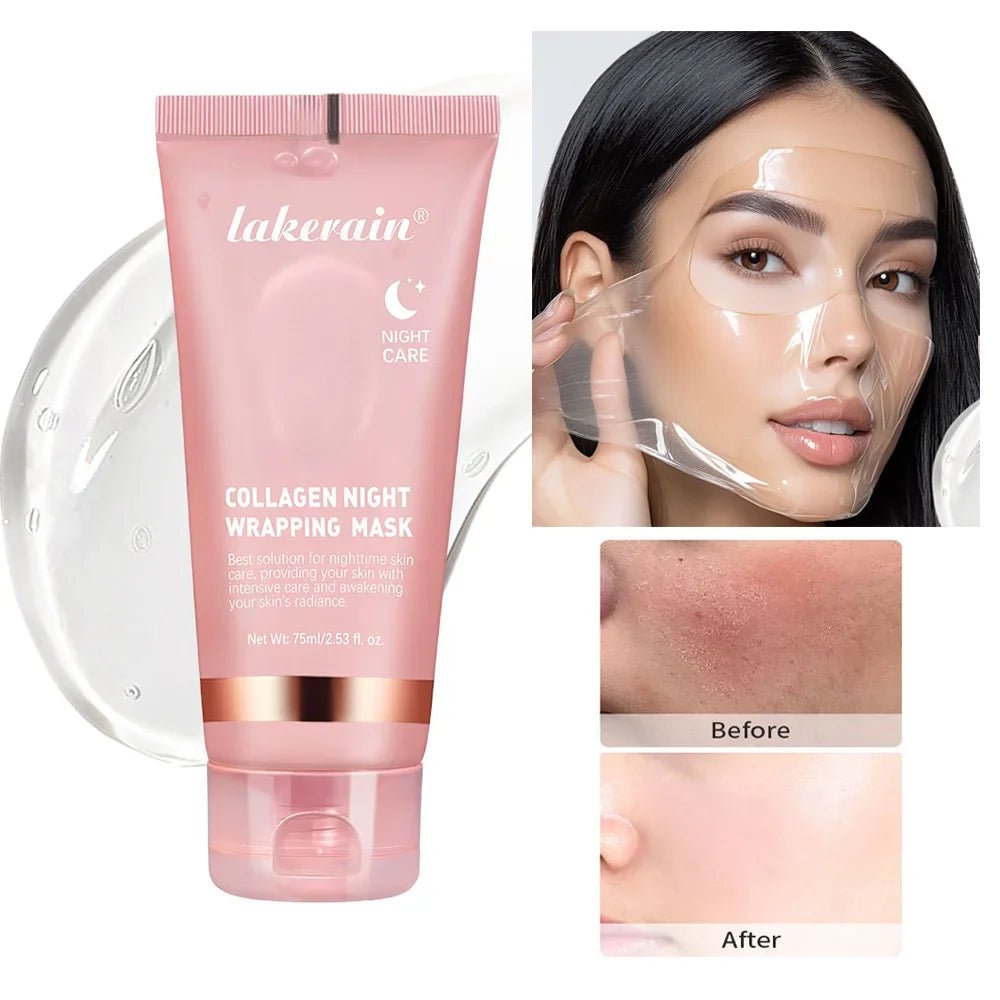 Korean Deep Collagen Mask Peel Off Mask Face Anti Wrinkle Lifting Skin Care Masks Bio Pack Night Wrapping Woman Overnight Skin - JromoCompany