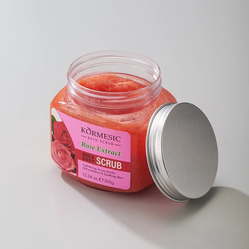 KORMESIC Turmeric Body Scrub Cream Facial Moisturizing Deep Cleansing Milk Rose Gentle Tender Face Exfoliation Skin Care Product - JromoCompany