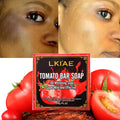 LKIAE Brand Tomato Fruit Scented Handmade Natural Bar Soap, For Face, Body, Whitening, Oil Control, Brightens, Shrink Pore, 200g - JromoCompany