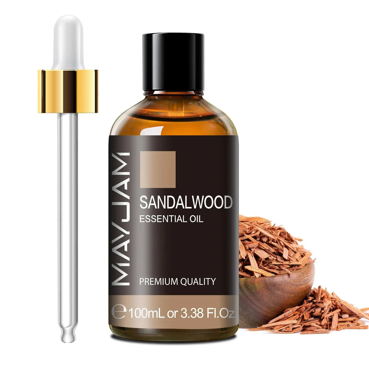 MAYJAM 1PCS 100ML Essential Oil with Dropper Sandalwood Lavender Eucalyptus Vanilla Aroma Oil For Humidifier Scent Candle Burner - JromoCompany