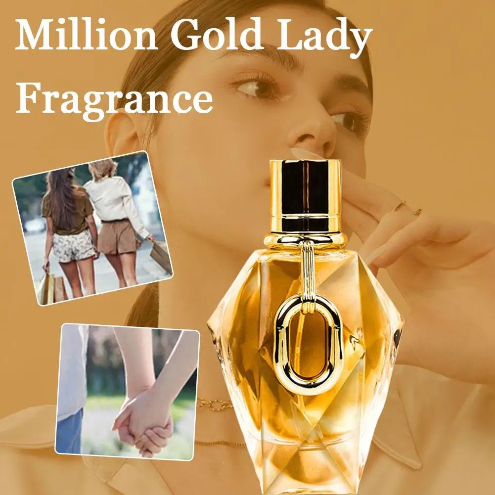 Million Gold For Women EDP | Long-Lasting Oriental Floral Perfume With Rose, Patchouli & Oud | Luxury Woody Fragrance - JromoCompany