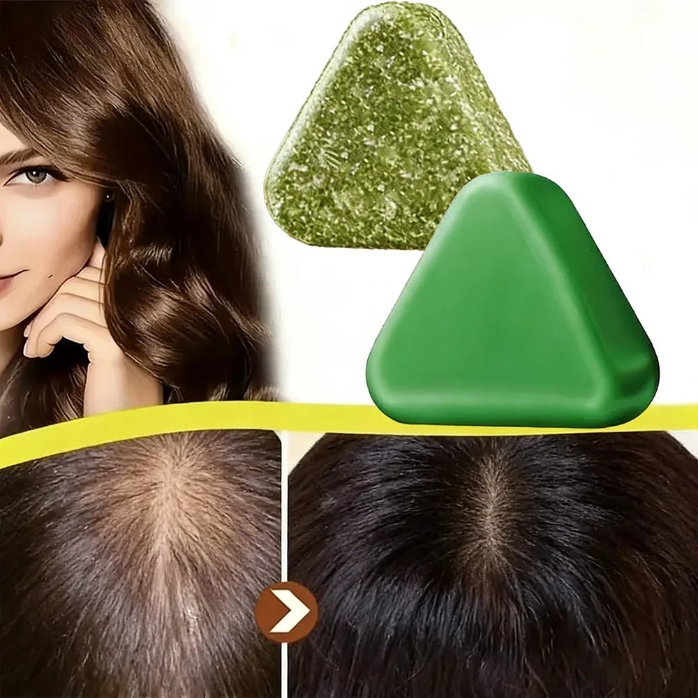 Natural Herbal Shampoo Soap Usman Grass Handmade Soap Hair Nourishing, Oil Control, Refreshing, Fluffy and Soothing Hair Care - JromoCompany