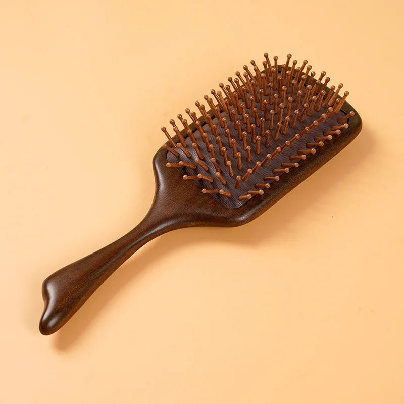 Natural Sandalwood Air Cushion Comb Scalp Massage Hair Brush Women Anti-static Hairdressing Comb for Hair Volume & Curly Hair - JromoCompany