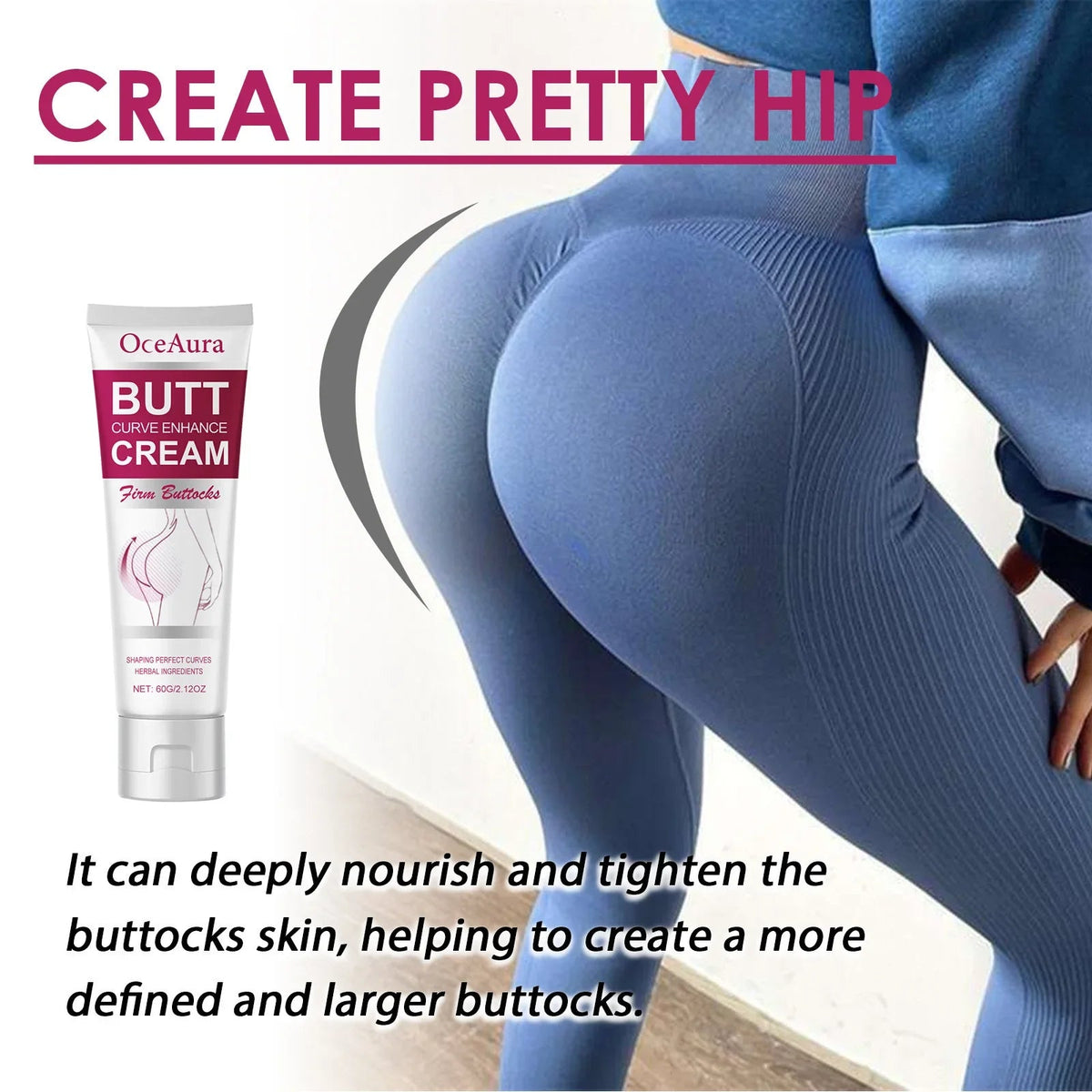 Oceaura Hip Lifting Cream Enhance Big Ass Tightening Firming Plump Beauty Sexy Butt Growth Nourish Women Buttock Shaping Creams - JromoCompany
