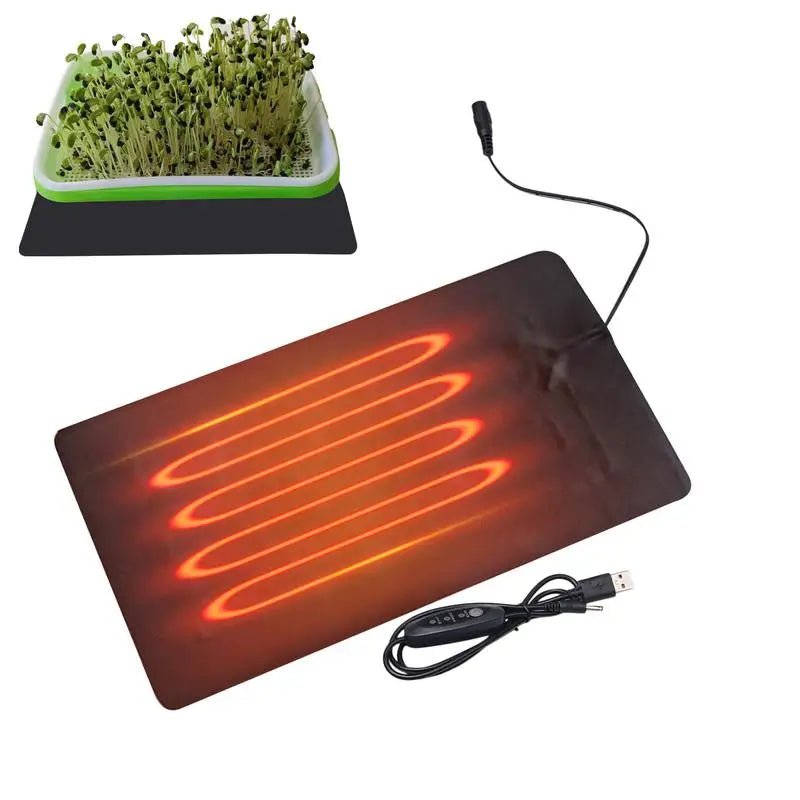 Plant Heat Mat PVC Leather Plant Warming Mat Indoor USB Warm Hydroponics Heating Pad For Indoor Plants Reptiles - JromoCompany