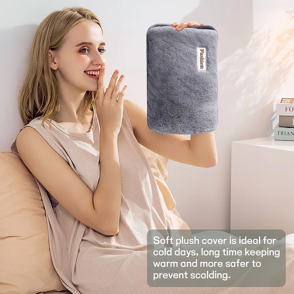 Rechargeable Hot Water Bottle Cute Electric Hand Warmer EU Plug Reusable Hot Compress Bag Heating Pad Hand Pocket Warmer - JromoCompany
