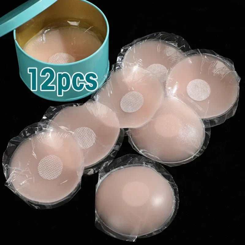 Reusable Women Breast Petals Lift Nipple Cover Invisible Petal Adhesive Strapless Backless Stick on Bra Silicone Breast Stickers - JromoCompany