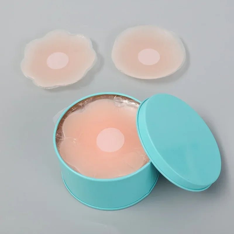 Reusable Women Breast Petals Lift Nipple Cover Invisible Petal Adhesive Strapless Backless Stick on Bra Silicone Breast Stickers - JromoCompany