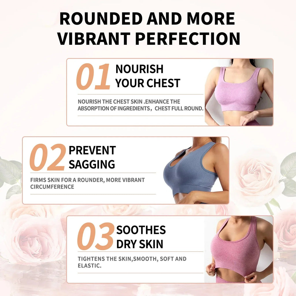 Rose Breast Essential Oil Plump Full Keep Firming Size up Lifting Treatment Massage Bigger Sexy Boobs Spa Breast Enlargement Oil - JromoCompany