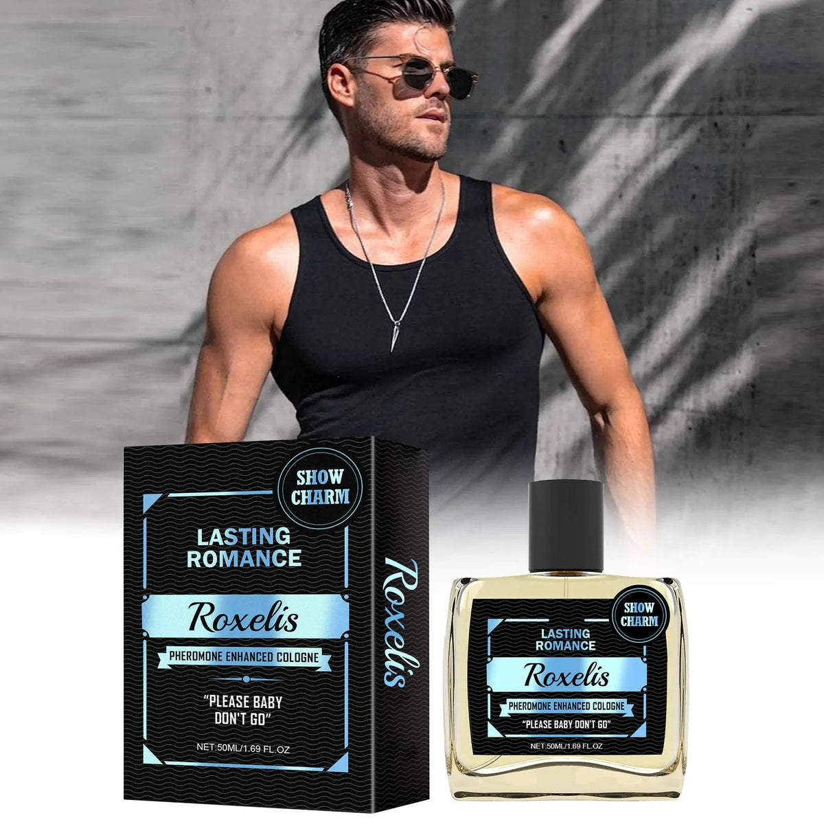Roxelis 50ml Gentlemen Cologne Pheromone Perfume Increase Charm Confidence Dating Flirting Attract Lasting Glamour Men Perfume - JromoCompany