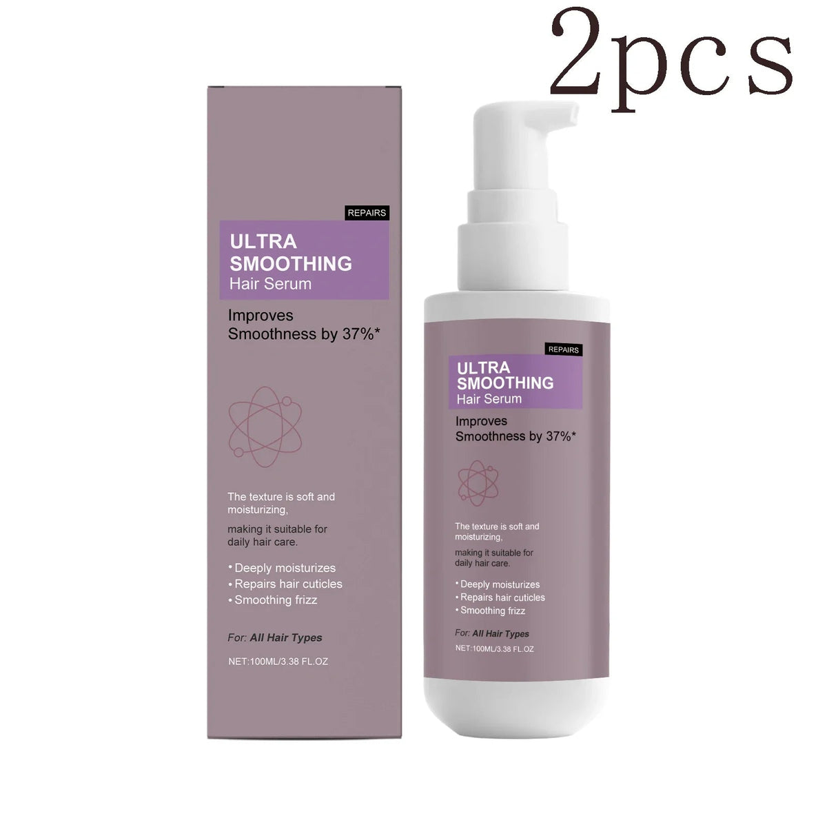 Smoothing Hair Serum - Gentle Hydrating Formula for Frizz-Free, Lightweight & Refreshing Scalp-Safe Daily Hair Care - JromoCompany