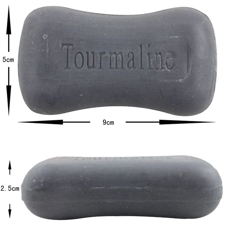 Tourmaline Soap Bar Natural Bamboo Charcoal Skin Care Anti-acne Remove Black Head and Acne - JromoCompany