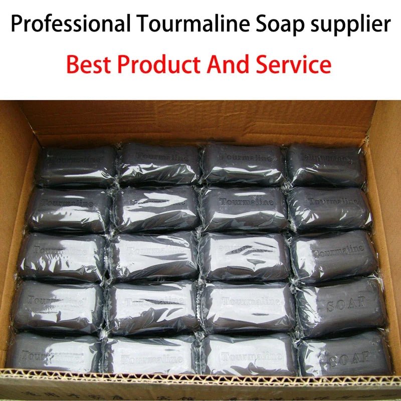 Tourmaline Soap Bar Natural Bamboo Charcoal Skin Care Anti-acne Remove Black Head and Acne - JromoCompany