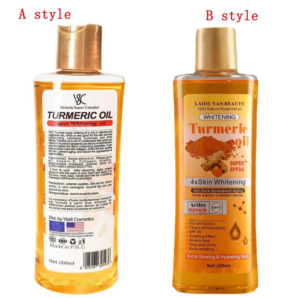 Turmeric Essential Oil Facial Body Massage oil Moisturizing Diffuser Aromatherapy Brightening Smoothing Body Face Skin Care 200m - JromoCompany