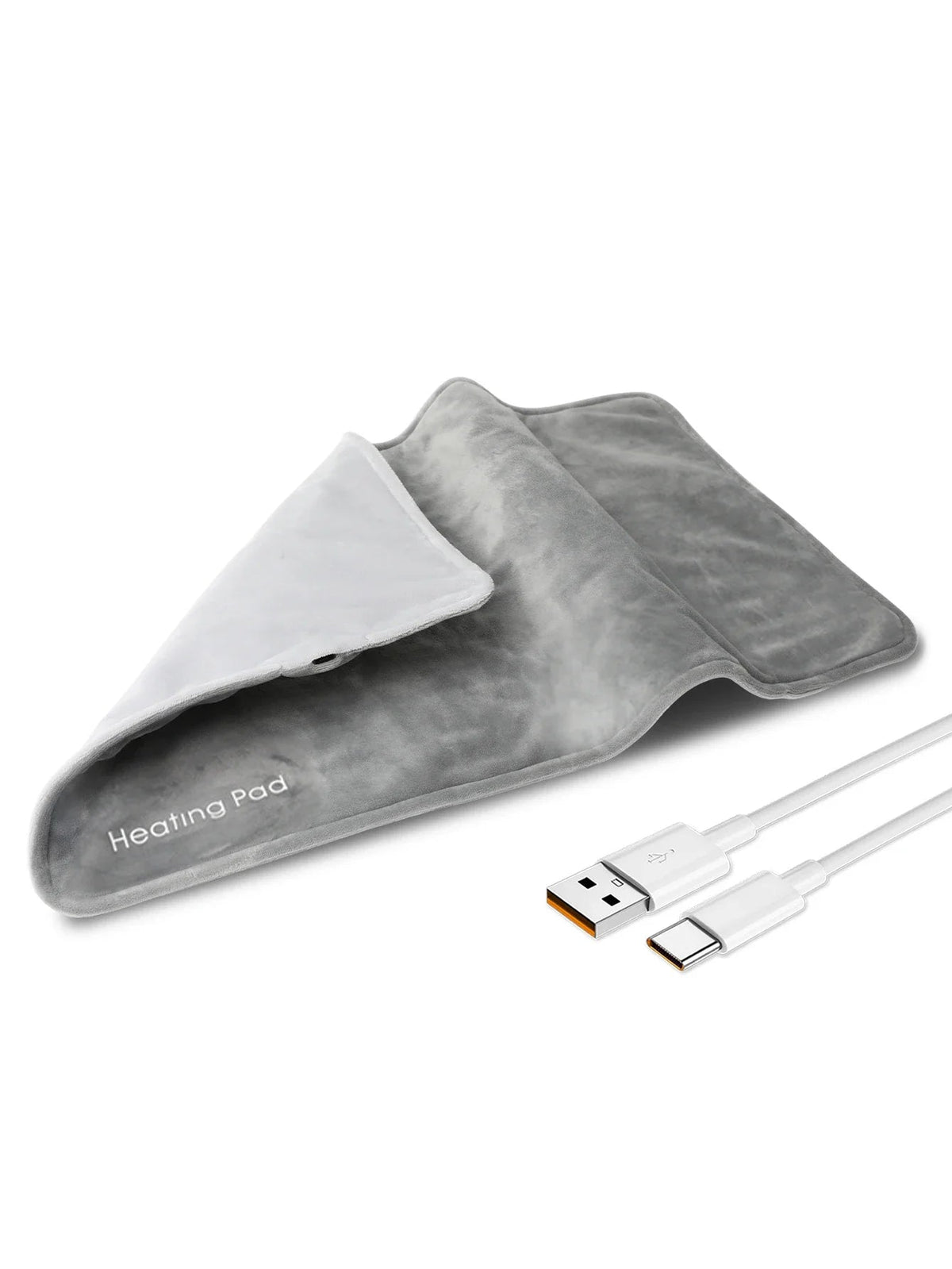 USB 5V Electric Heating Pad for Cramps & Back Pain Relief,Heat Pad with 59 INCH Cable,Mini Heated Blanket,19.6*11.8 INCH,Grey - JromoCompany