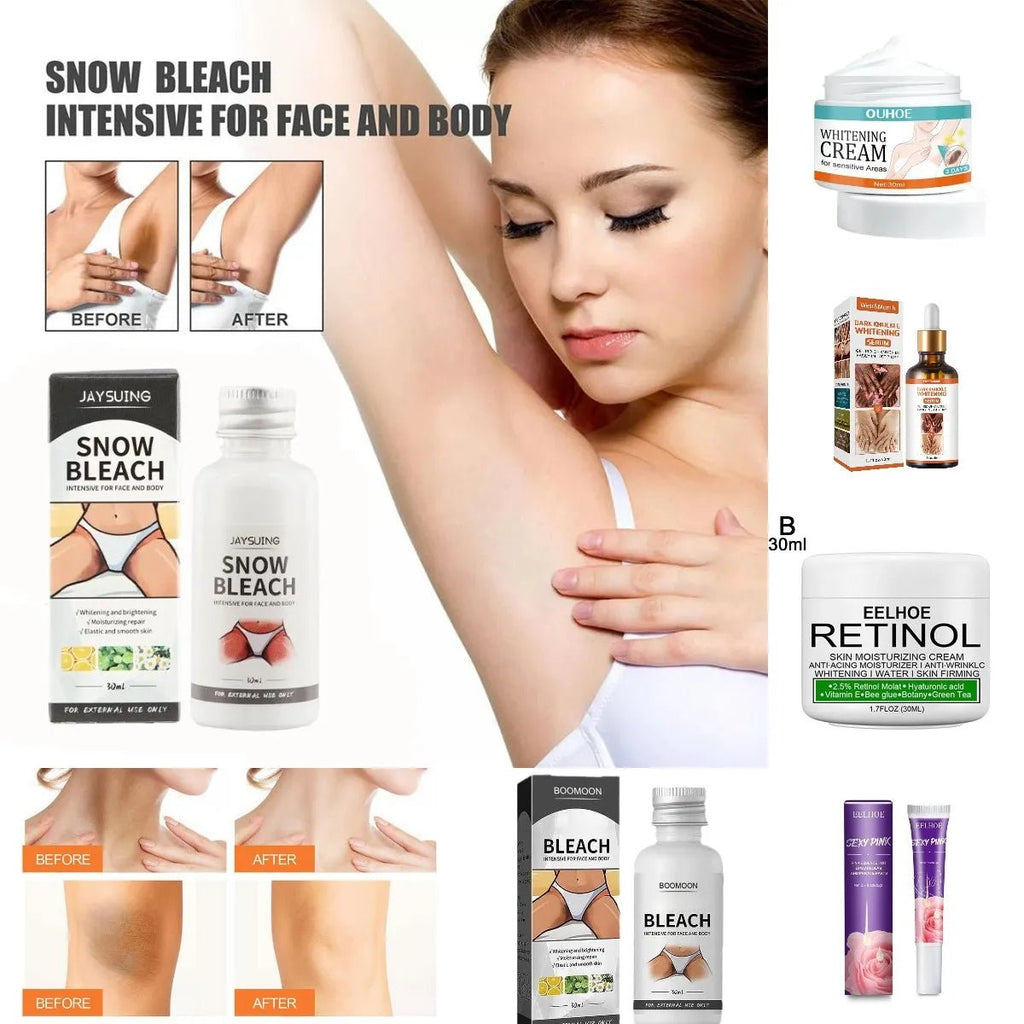 Whitening Cream Private Parts Underarm Bleaching Serum Whiten Butt Knee Brighten Inner Thigh Intimate Parts Dark Remove Melanin - JromoCompany