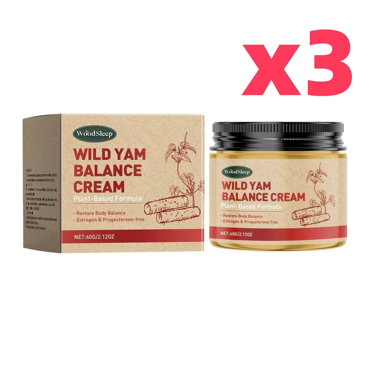 Wild Yam Cream Progesteron Hormone Regulation Balancing Tightening Smoothing Moisturizing Wrinkles Removing Women's Health Balm - JromoCompany