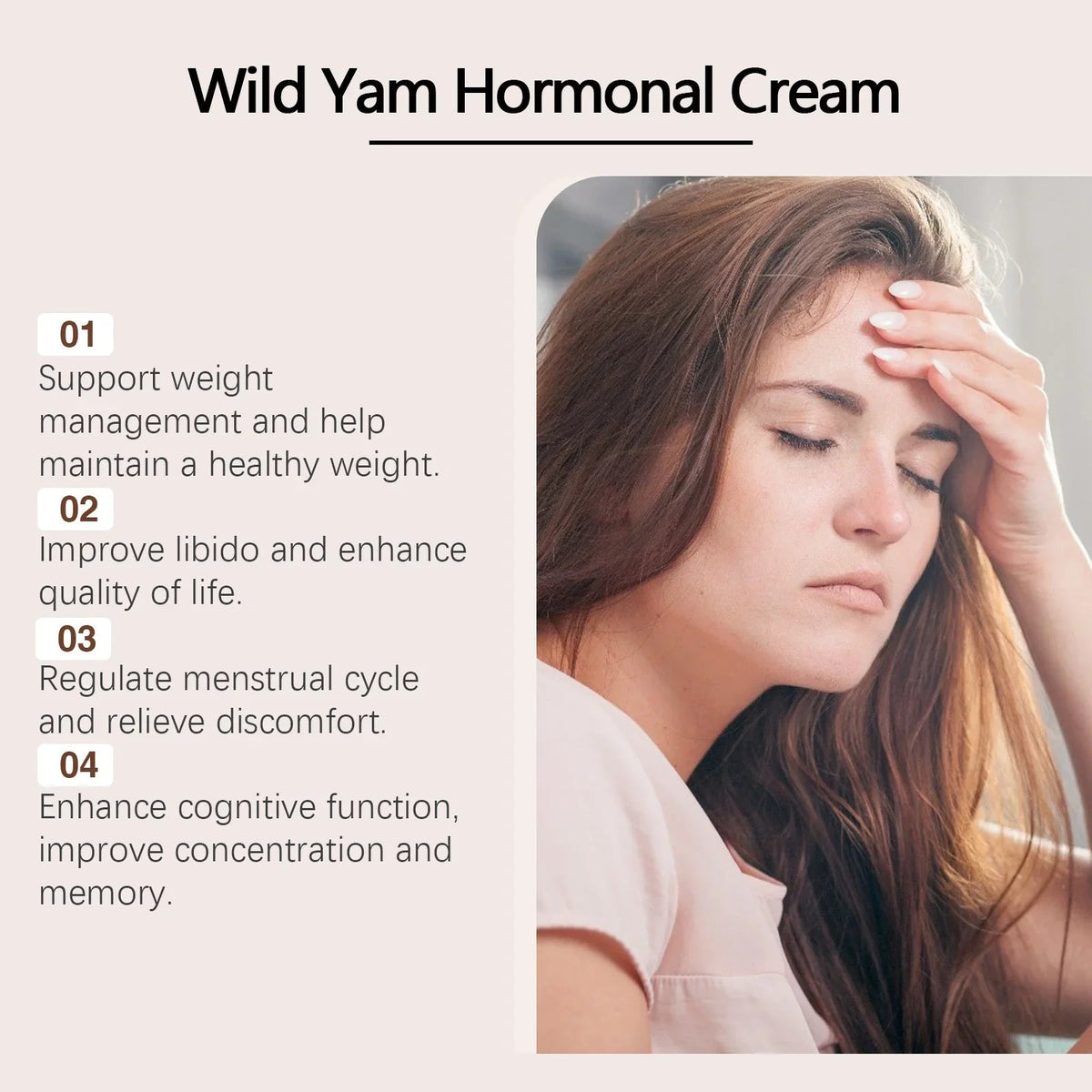 Wild Yam Cream Progesteron Hormone Regulation Balancing Tightening Smoothing Moisturizing Wrinkles Removing Women's Health Balm - JromoCompany