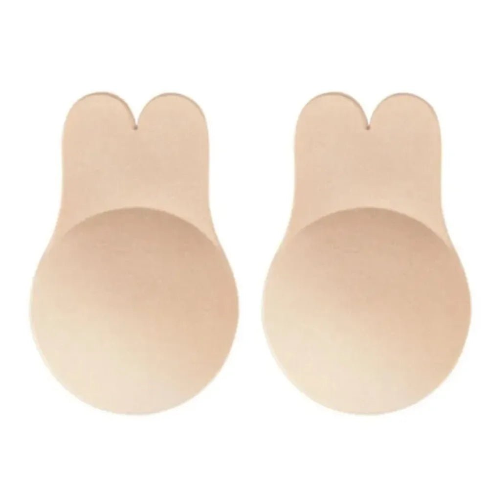 Women Push Up Bras Self Adhesive Silicone Strapless Invisible Bra Reusable Sticky Breast Lift Tape Rabbit Nipple Cover Bra Pads - JromoCompany
