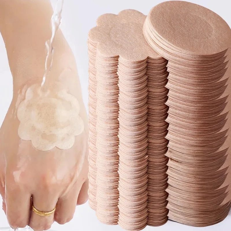 Women Summer Invisible Nipple Covers Pads Ultra Thin Fabric Chest Stickers Disposable Lift Pasties Daily Wear Intimate Underwear - JromoCompany