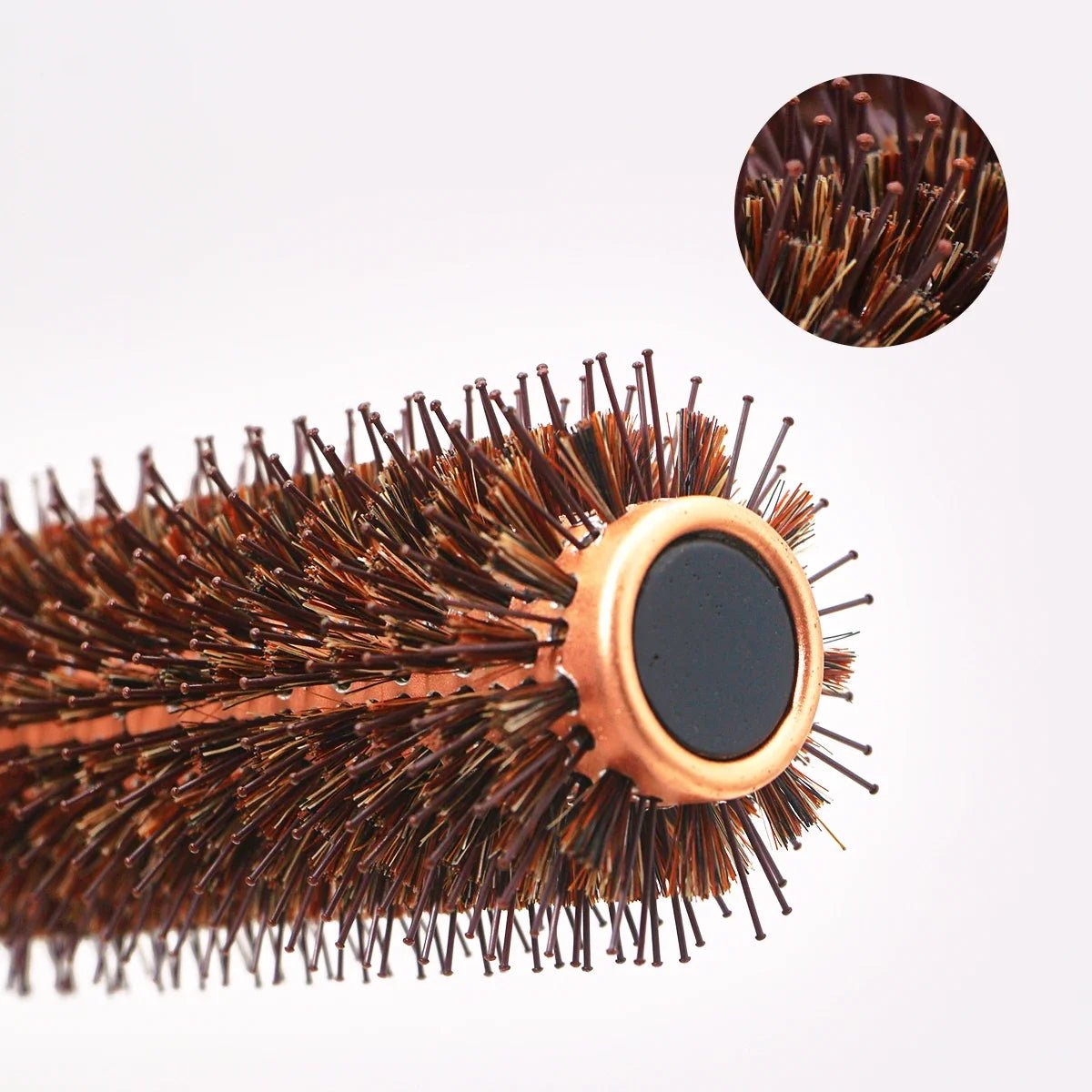 Wood Handle Boar Bristles Round Brush Hair Curly Comb Pro Hair Brush Anti Static Brush Teasing Brush Hairdresser Styling Tools - JromoCompany