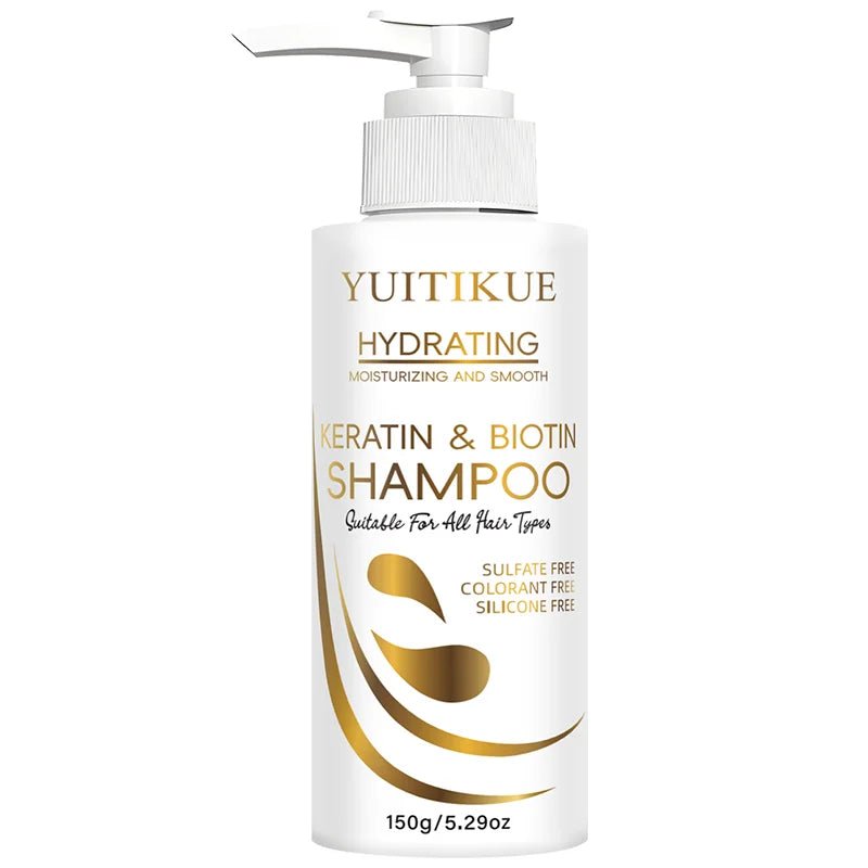 YUITIKUE Keratin & Biotin Hydrating Shampoo | Natural Gentle Formula, Daily Hair Care 150g - JromoCompany
